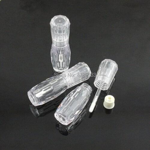 10/30/50pcs New Arrival 3ml Empty Lip Gloss Tube Lips Balm Bottle Brush Container Transparent Refillable Bottle Lipgloss Tube