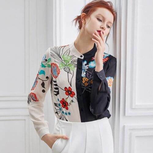 Silk Blouse Spring Real Autumn Shirt Korean Womens Tops and Blouses Women Clothes 2020 Blusa Feminina ML19305 YY2926