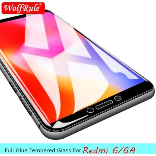 Full Glue Glass For Xiaomi Redmi 6A Tempered Glass For Redmi 6A Screen Protector Cover Film Tempered Glass For Xiaomi Redmi 6 6A