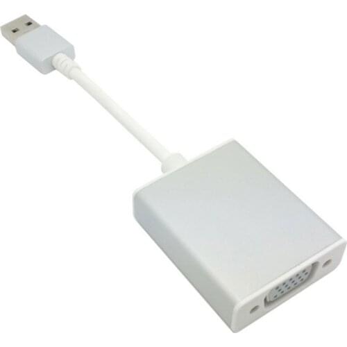 Sliver Alloy Shell Super Speed USB 3.0 to VGA Video Graphic Card Display External Cable Adapter for Windows 7 WIN 8