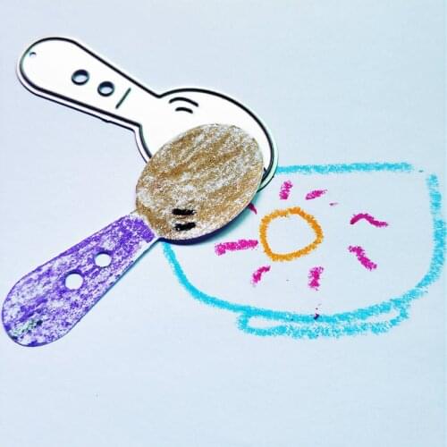 5.8X2.3CM spoon die Cutting dies metal crafts paper die-cutting /DIY embossing Easter Halloween Scrapbooking