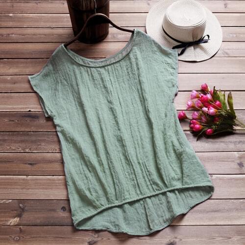 Shimai Womens Summer Vintage Short Sleeve Loose Casual Tee T-Shirt Lady Short Sleeve O Neck T Shirts Casual Loose Tops Tee