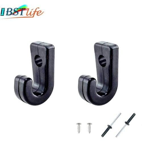 1 Pair J Shape Hook Durable Plastic J Shape Screws Lashing Hook J-hooks Tie Down Hook for Kayaks Canoes Rowing Boats Accessories