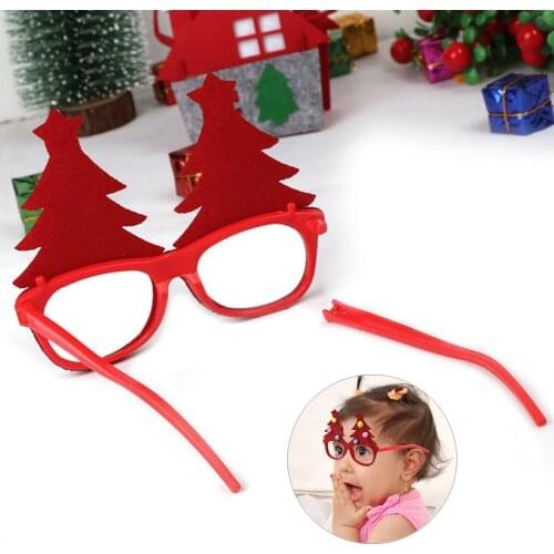 1Pc Christmas Decorations Glasses Home Decor New Year Gifts Children Santa Claus Deer Snowman Christmas Ornaments Random Color