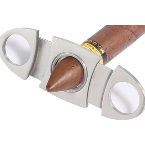 10pcs Stainless Steel Cigar Cutter Double Blade Pipe Grinder Tool Smoking Smoke Accessories Box As Men Scissors Gift