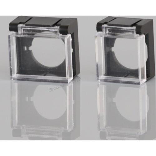 10pcs 16mm Protection Cover Button Switch Square Rectangle Protective Cover Clear Plastic for LA16 Guard Dust Cover Box