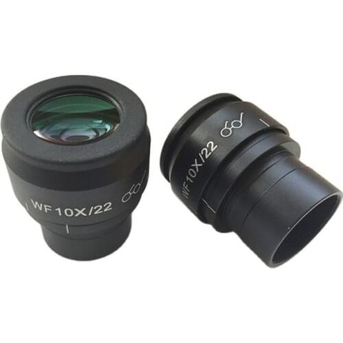 2 pcs Diopter-adjustable WF10X /22 Eyepiece For Compound Microscope 30mm