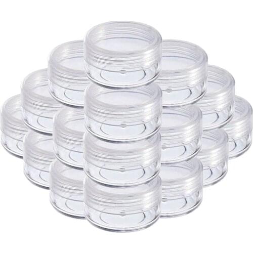 20Pcs 2g 3g 5g 10g 15g 20g Portable Plastic Cosmetic Empty Jars Clear Bottles Eyeshadow Makeup Cream Lip Balm Container Pots