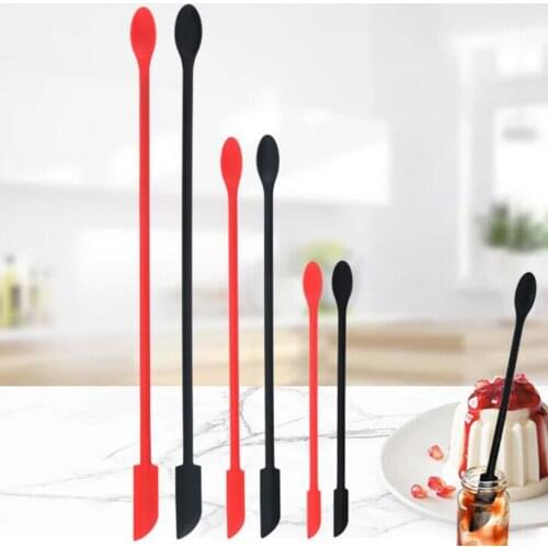 3 Pcs Scraper Creative Mini Silicone Double-headed Small Tip Cooking Spatula Set Jam kitchen Heat-resistant And Safe Spatula Set