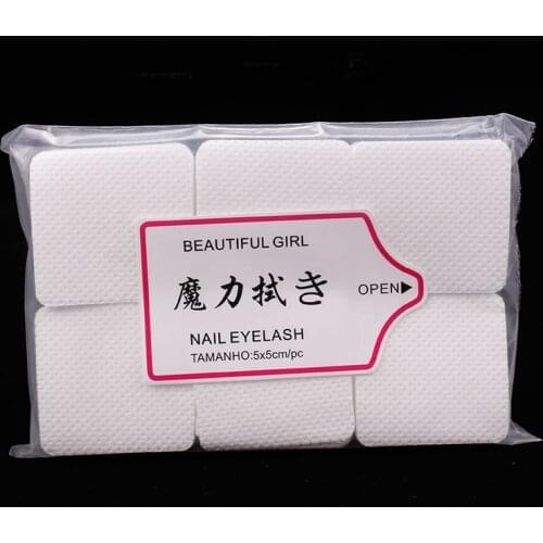300/500 PCS Eyelash Glue Remover Wipe Lint-Free Paper Cotton Wipes Glue Bottle Mouth Cleaning Remover Paper Cleaner Pads
