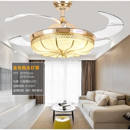 36 inch 42inch 3 color dimming contro ceiling fan light restaurant electric fan lamp simple household bedroom living room85-265v