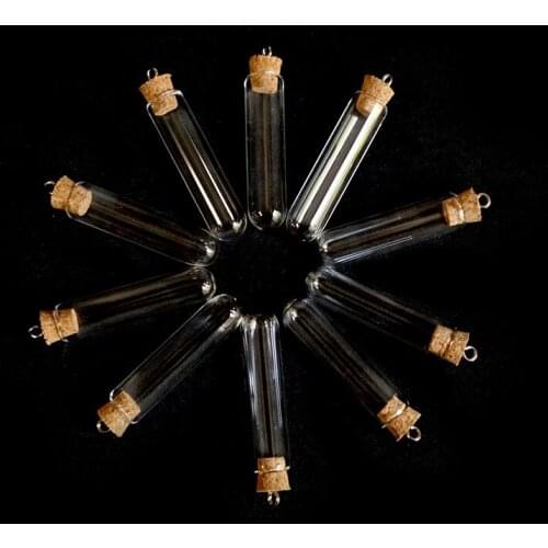 500pcs/lot Small Wish Bottle Tiny Clear Empty Wishing Glass Message Vial With Cork Stopper Mini Containers Bottle Christm