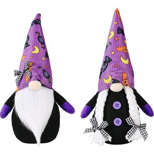 8 PCS Halloween Decoration Plush Gnome Doll Handmade Swedish Tomte Scandinavian Tabletop Figurines Home Table Decor Wholesale XB