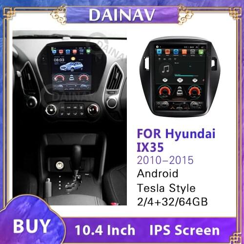Vertical Screen Android Tesla Car GPS Navigation For Hyundai IX35 2010-2015 Car Multimedia Player Auto Radio Tape Recorder