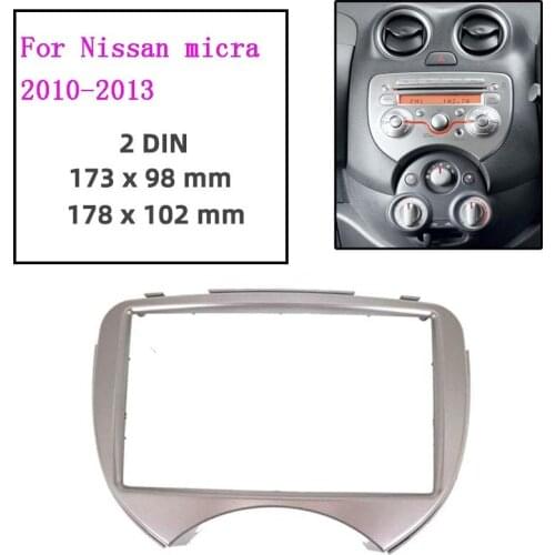 Car Radio Fascia for NISSAN Micra March RENAULT Pulse 2010-2013 car audio Stereo Dash CD Trim Installation Frame Kit
