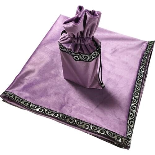 Velvet Tarot Divination Tablecloth Tarot Cards Bag Board Card Pad Game Cloth Board Game Accessories