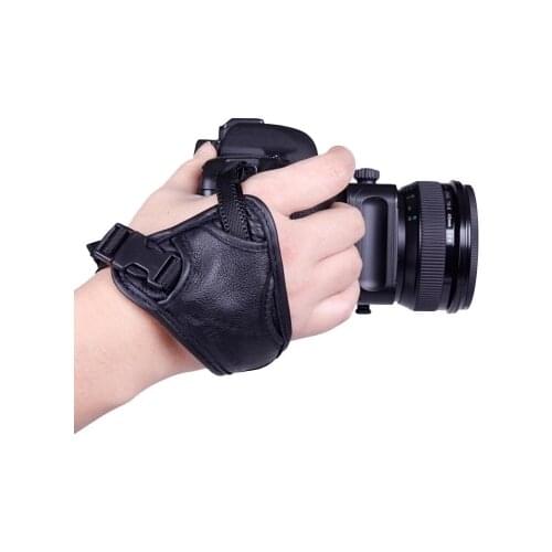 Camera Black Leather Soft Wrist Strap/Hand Grip for Canon 600D 700D 650D 70D Nikon D5200 D750 D3200 D90 D610 SLR/DSLR Rated 4.5