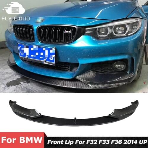 MP Style Carbon Fiber Material Shovel Chin Front Bumper Lip For BMW 4 Series F32 F33 F36 2014 Up