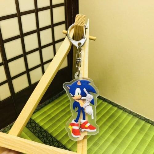 IVYYE Hedgehog Fashion Anime Acrylic Key Chains Cartoon Keyring Keychain Pendant Toys Keyholder Unisex Birthday Gifts NEW