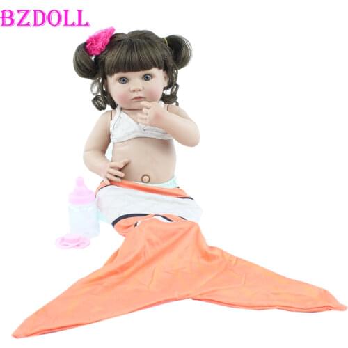 40 CM Full Silicone Body Reborn Doll Girl Soft Vinyl Premature Babies Bathe Toy Lovely Birthday Gift