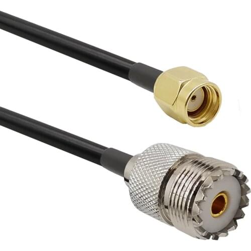 LMR195 RPSMA Male to UHF Female SO239 Connector Handheld Radio Cable for Yaesu Icon Alinco Kenwood Wouxun TYT 10/15/20/30/50cm