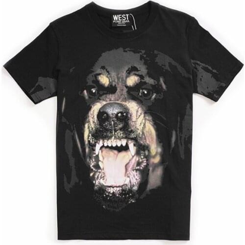 2021 Short Sleeve Tee Shirt Dog Digital Printing T Shirts Men Clothing Summer Streetwear O Neck Loose Summer Casual Tshirt Homme