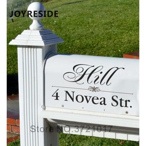 Address Custom Mailbox Wall Decal Mailbox Sticker Special Personalized Address Street Names Vinyl Design Mail Boxes Sticker M371
