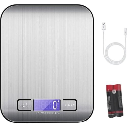 New Digital Kitchen Scales,10Kg /1G Food Scales, Stainless Steel Cooking Scales With Usb Rechargeable, Back-Lit Lcd Display