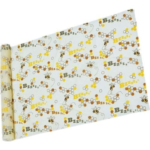 Beeswax Food Wrap Roll Reusable Bees Wrap Reusable Plastic Wrap Alternative Eco-Friendly Food Storage Keeps Food Fresh (Bee Pat