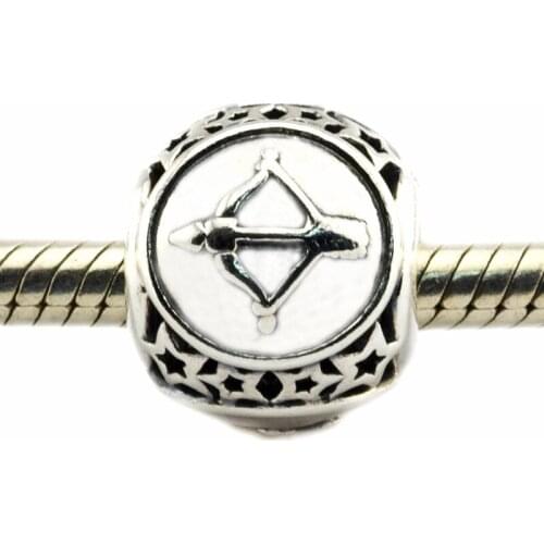 Fits For Pandora Bracelets Sagittarius Star Sign Charms 100% 925 Sterling Silver Beads Free Shipping
