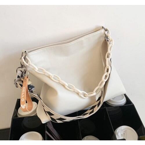 Simple Large-capacity Bag Handbags Summer Wild 2021 New Trendy Fashion Messenger Bag Chain Shoulder Bucket Bag