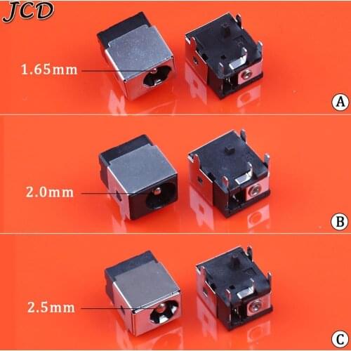 JCD 1PCS DC Power Jack Connector Socket 1.65mm 2.0mm 2.5mm for HP/Asus/Acer/Lenovo Laptop Charging Port
