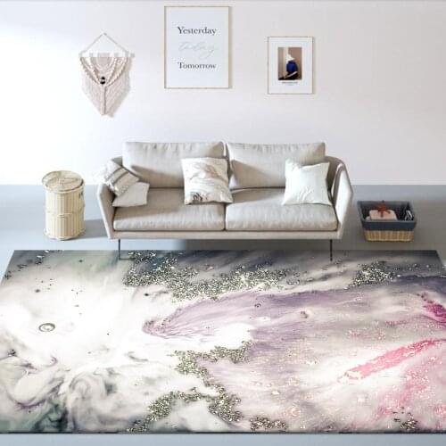 Pink Gold Oil Painting Abstract 3D Rug Romantic Girl Room Decor Carpets For Living Room Bedroom Coffee Area Rug Mat Parlor Table