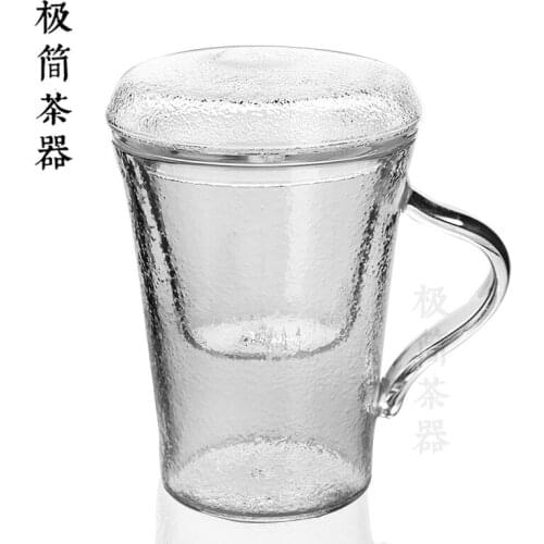 Handmade with lid glass office flower cups cups with lid filter mens and womens household tea cups