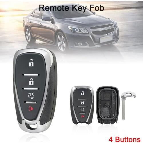 Replacement Smart Remote Card Key Shell 4 Buttons Keys Fob Body Housing Fit for Chevrolet Cruze Malibu Camaro