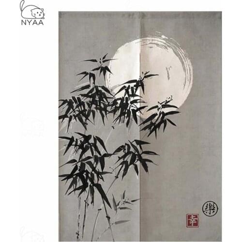 Traditional Chinese Ink Style Door Curtain Japanese Curtain Noren Room Decoration Feng Shui Door Curtain