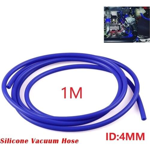 Universal 1m Silicone Vacuum Tube Coolant Hose Silicone Tubing Intercooler Pipe ID 4mm