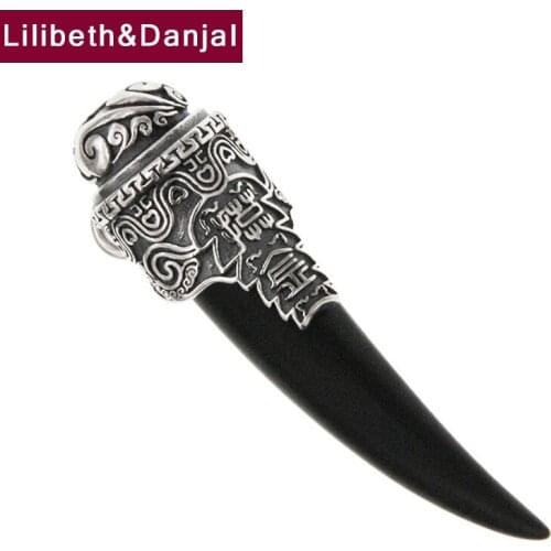 Wolf Tooth Collier Femme Argent Real 925 Sterling Silver Necklace Pendant Fashion Jewelry Women Men 2021 New Wholesale Items P15