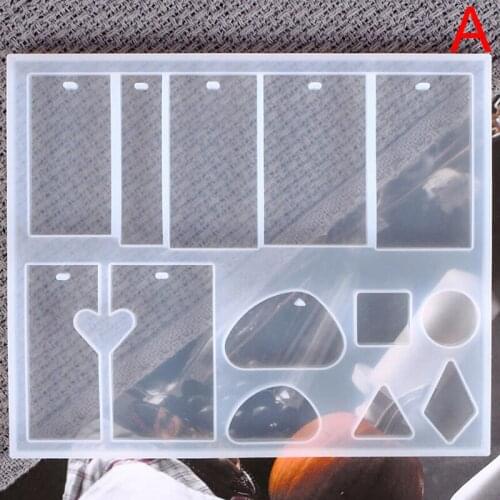 1 Pc DIY Triangle Mirror Craft resin for Jewelry Making necklace pendant Decorative Cake Liquid Resin Silicone Mold Geometric