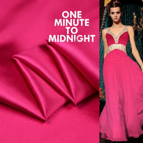 1 Meter High Quality Stretch Silk Satin Fabric Mulberry