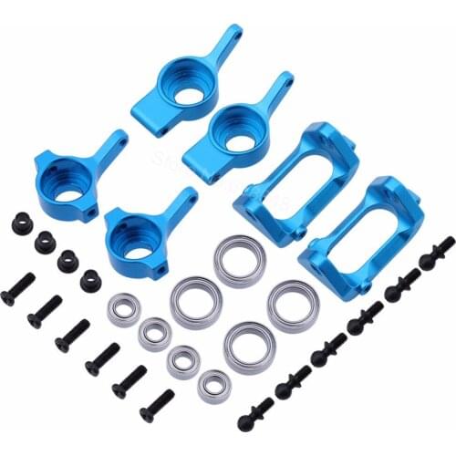 1 Set Aluminum Steering Knuckle Hub Base C Carrier Caster Blocks A959-05 For Wl toys A969 1:18 4WD Short Course Truck