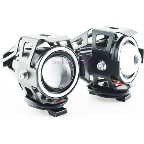 10set 2pcs/set U5 3000LM 125W Motorcycle Headlight Driving Moto Fog Spot Head Light Motorbike Auxiliary Lamp Headlight