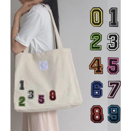 100pcs/lot Fashion Embroidery Patch Colorful Digit Number Clothing Decoration Sewing Accessories Diy Iron Heat Transfer Applique