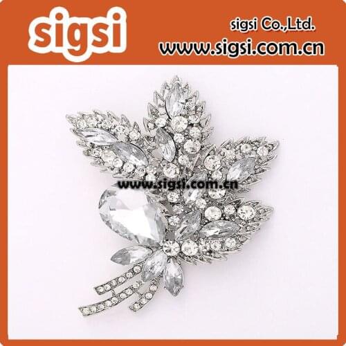 100pcs 55mm Rhinestone Silver Brooch Rhinestone Silver Brooch Wedding Bridal Gown Sash Big Crystal Brooches