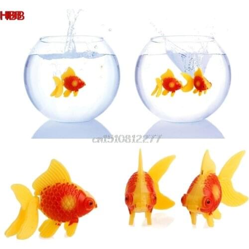 3Pc Aquarium Fish Tank Plastic Swimming Gold Fish Ornament Artificial Decoration #H0VH