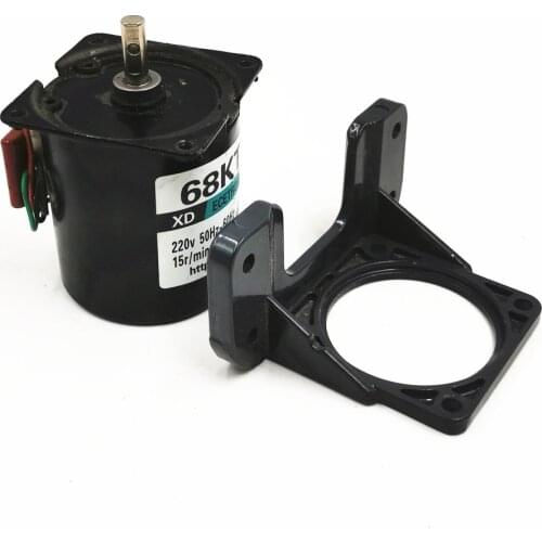 68KTYZ 68-KTYZ 28W AC 220V Permanent Magnet Synchronous Gear Motor Adjustable Direction Gear Reduction Motor With Bracket