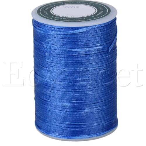 78M 0.8MM Light Blue Flat Waxed Polyester Thread Cord for Handcraft Leather