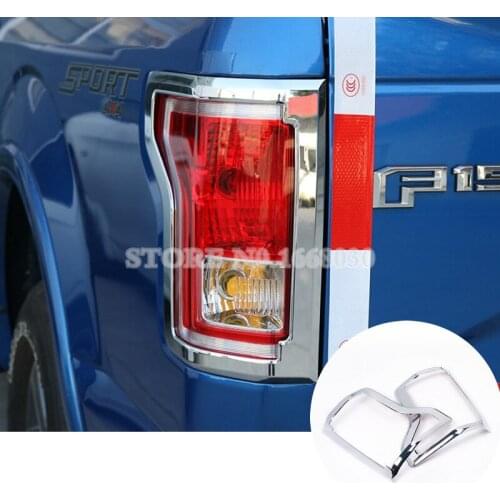 ABS Chrome Rear Tail Fog Light Trim Cover 2pcs For Ford F150 F-150 2015-2017 Car Decoration Car Accesories Interior