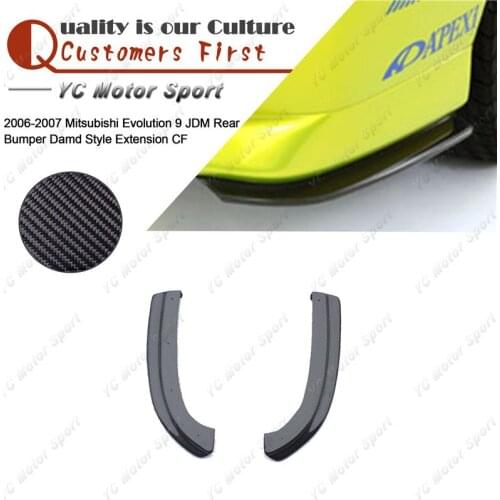 Car Accessories Carbon Fiber Damd Style Extensions Fit For 2006-2007 Evolution 9 EVO 9 JDM Rear Bumper Extension