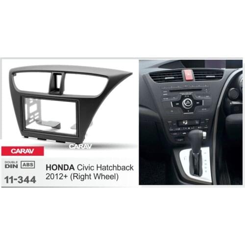 CARAV 11-344 car 2DIN fascia facia panel plate frame for HONDACivic Hatchback 2012+ Stereo Fascia Dash CD Trim Installation Kit